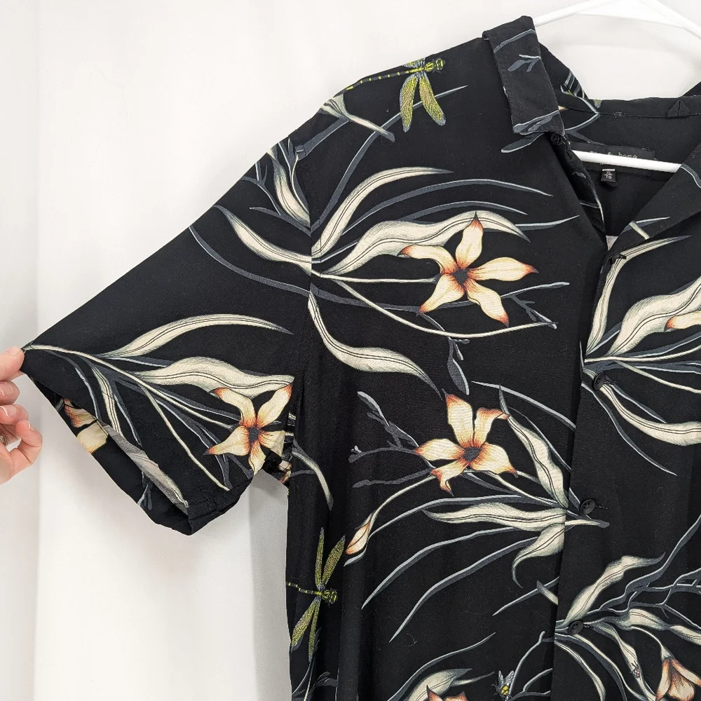 Rag & Bone Men's Avery Graphic Camp Shirt Size XL - Picture 6 of 8